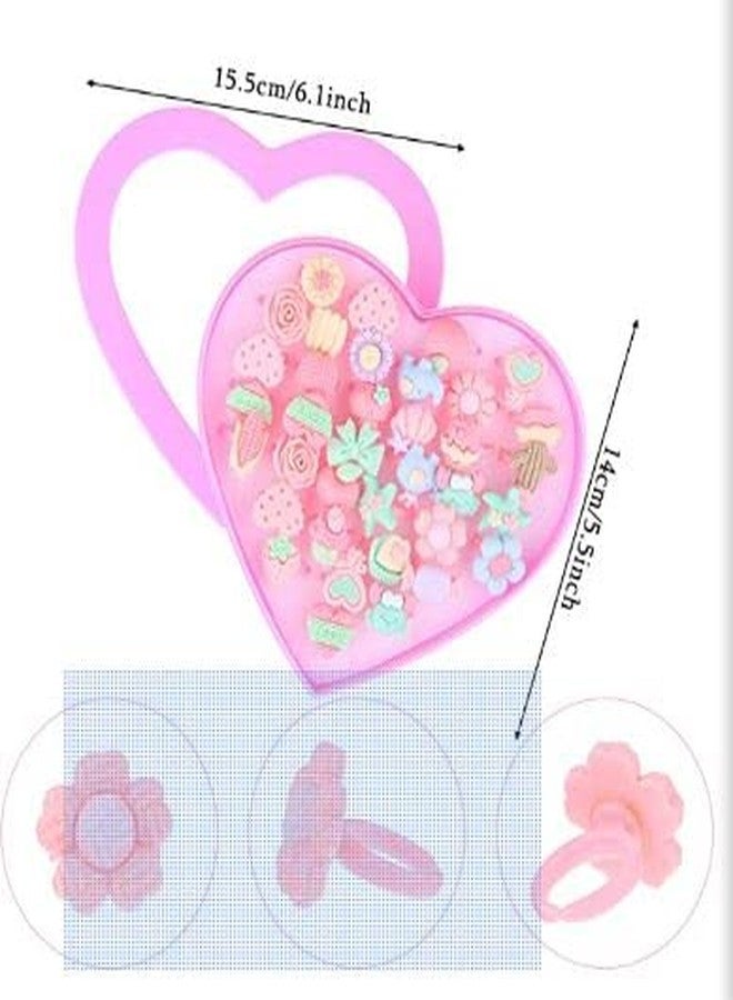 kiyan Adjustable Cute Fruit Finger Rings Pretend Play Toys Set with Box for Toddler Girl (36 Pieces) - Image 2
